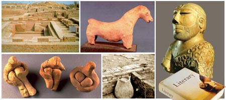 Alcuni manufatti della cultura Harappa.